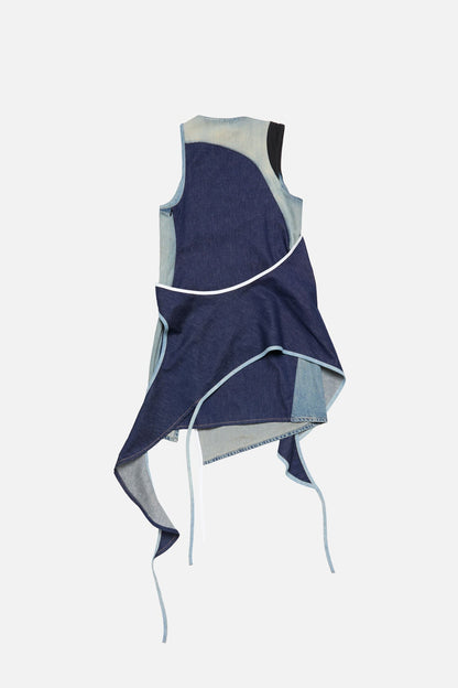 Acne Studios Asymmetrical Denim Mini Dress - Indigo/blue