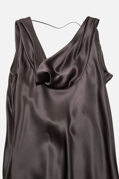 Acne Studios Draped satin dress - Graphite grey