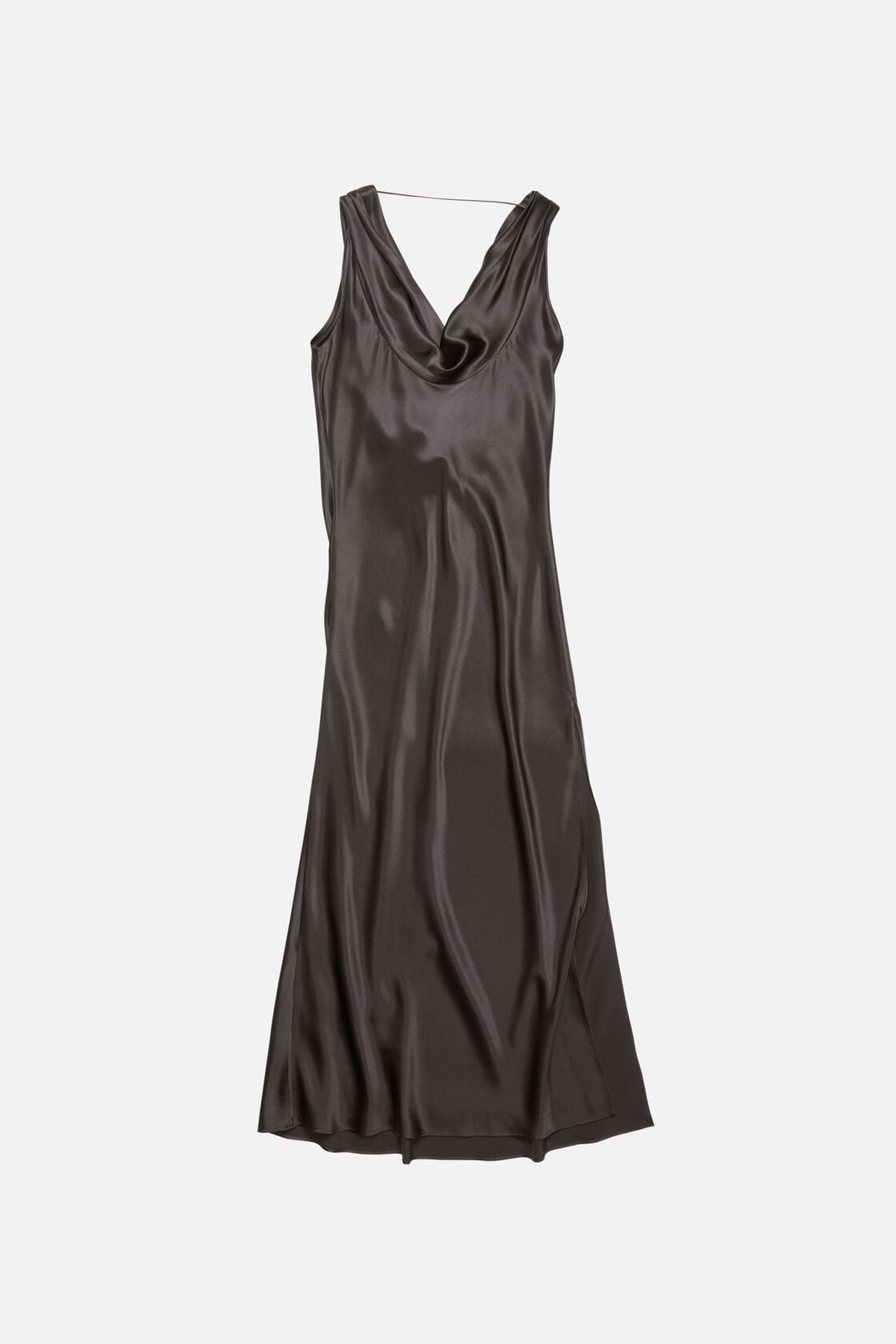 Acne Studios Draped satin dress - Graphite grey