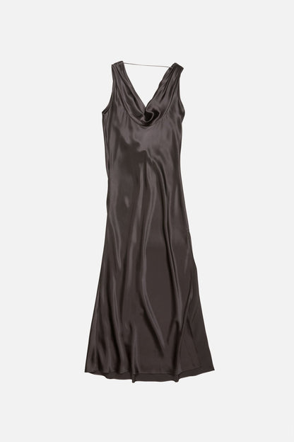 Acne Studios Draped satin dress - Graphite grey