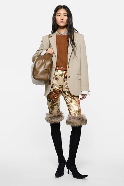 Acne Studios Layered wool suit jacket - Beige