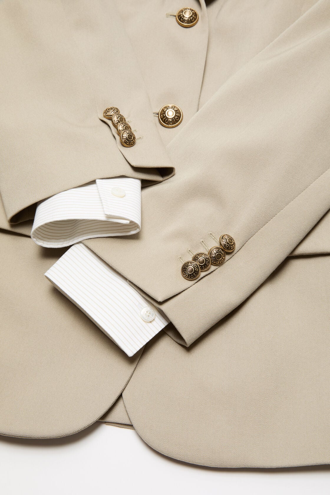 Acne Studios Layered wool suit jacket - Beige
