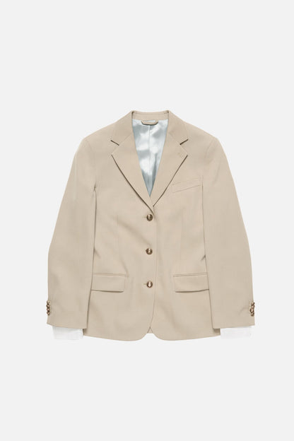Acne Studios Layered wool suit jacket - Beige
