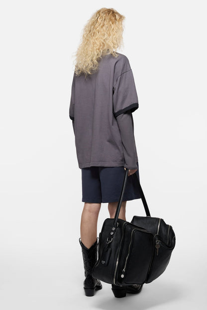 Acne Studios Fleece shorts with logo - Dark navy
