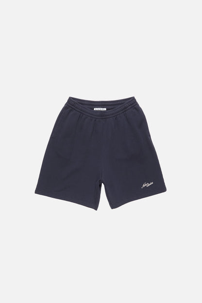 Acne Studios Fleece shorts with logo - Dark navy