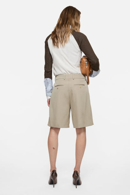 Acne Studios Tailored Wool Shorts - Beige