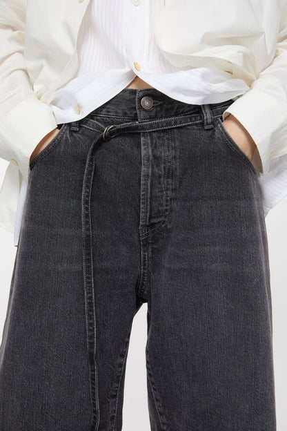 Acne Studios Loose fit denim shorts - Black