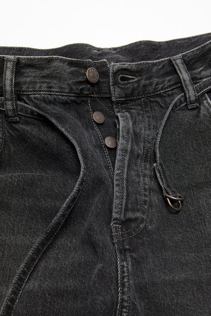 Acne Studios Loose fit denim shorts - Black