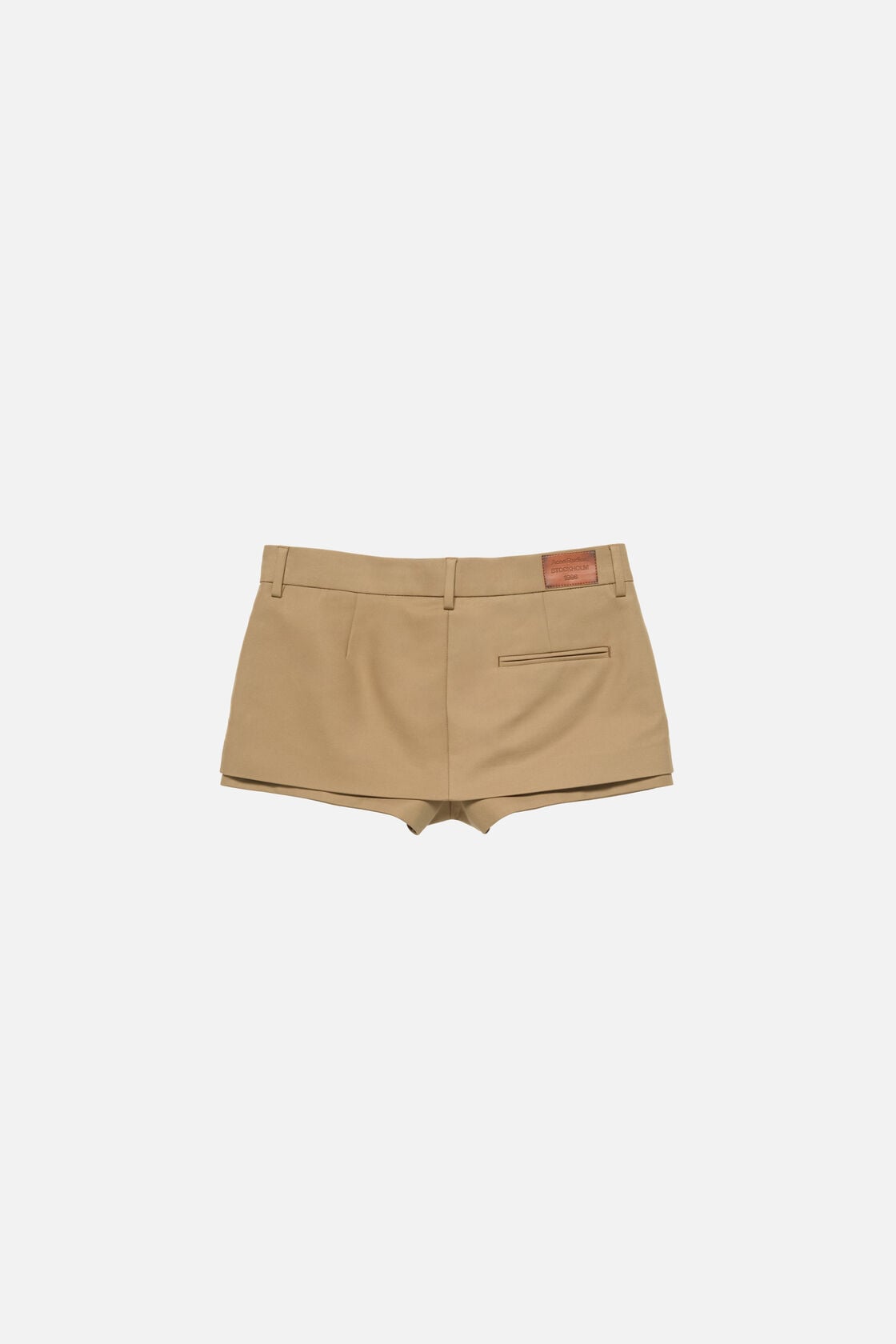 Acne Studios Layered satin miniskirt - Camel brown