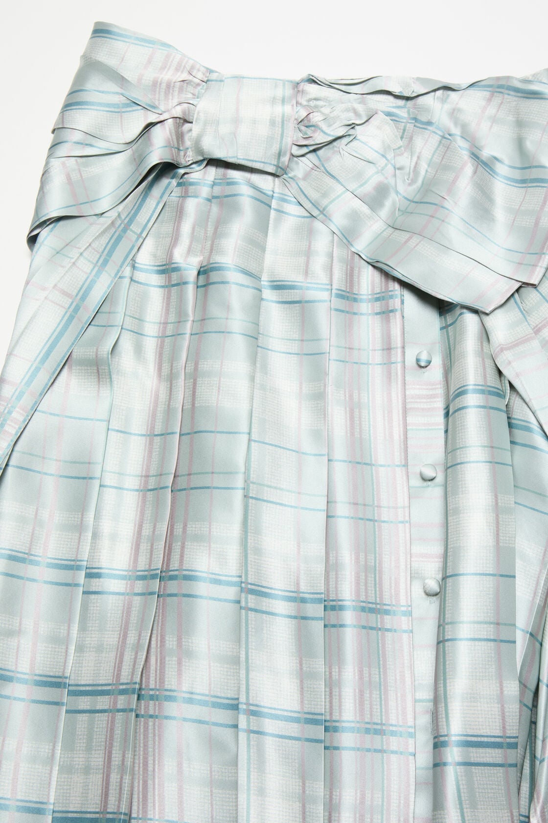 Acne Studios Silk skirt with bow - Aqua blue