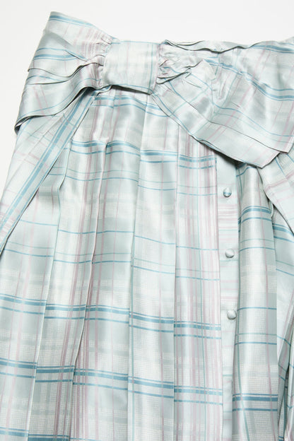 Acne Studios Silk skirt with bow - Aqua blue
