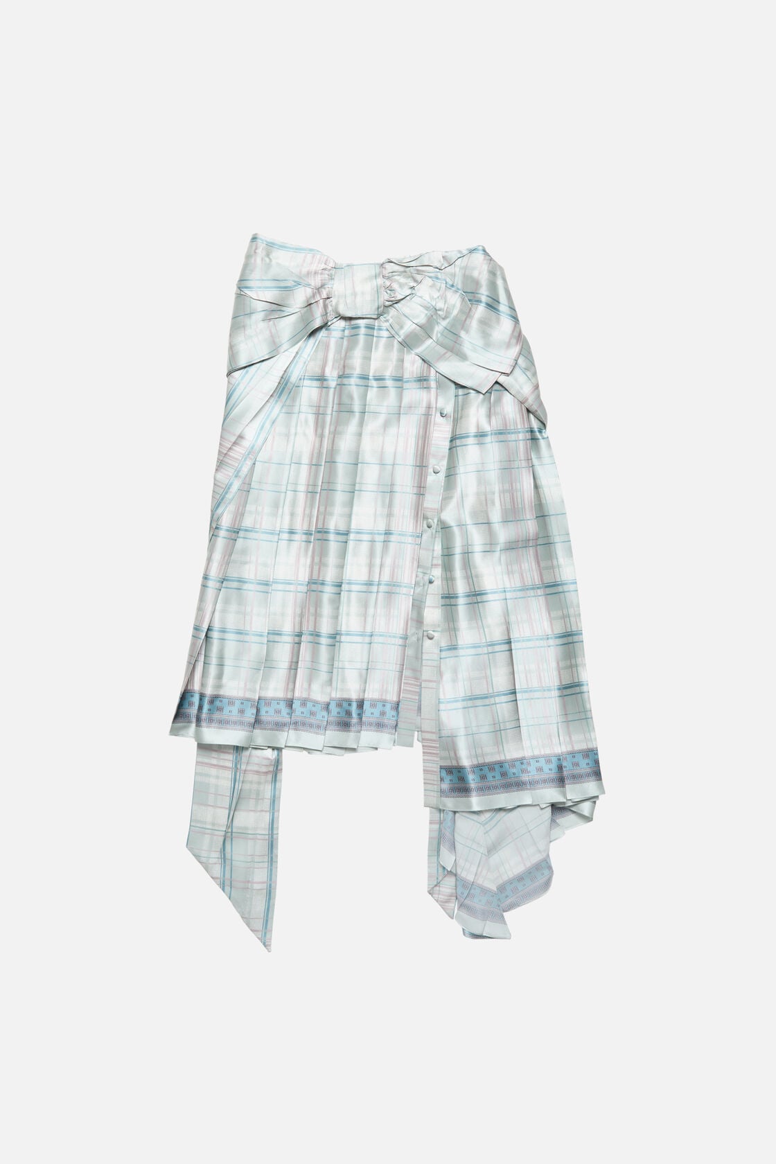 Acne Studios Silk skirt with bow - Aqua blue
