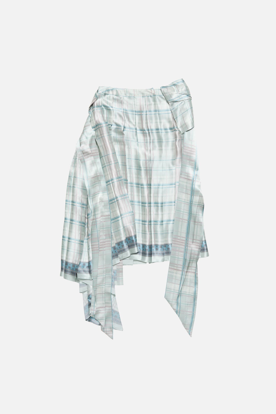 Acne Studios Silk skirt with bow - Aqua blue