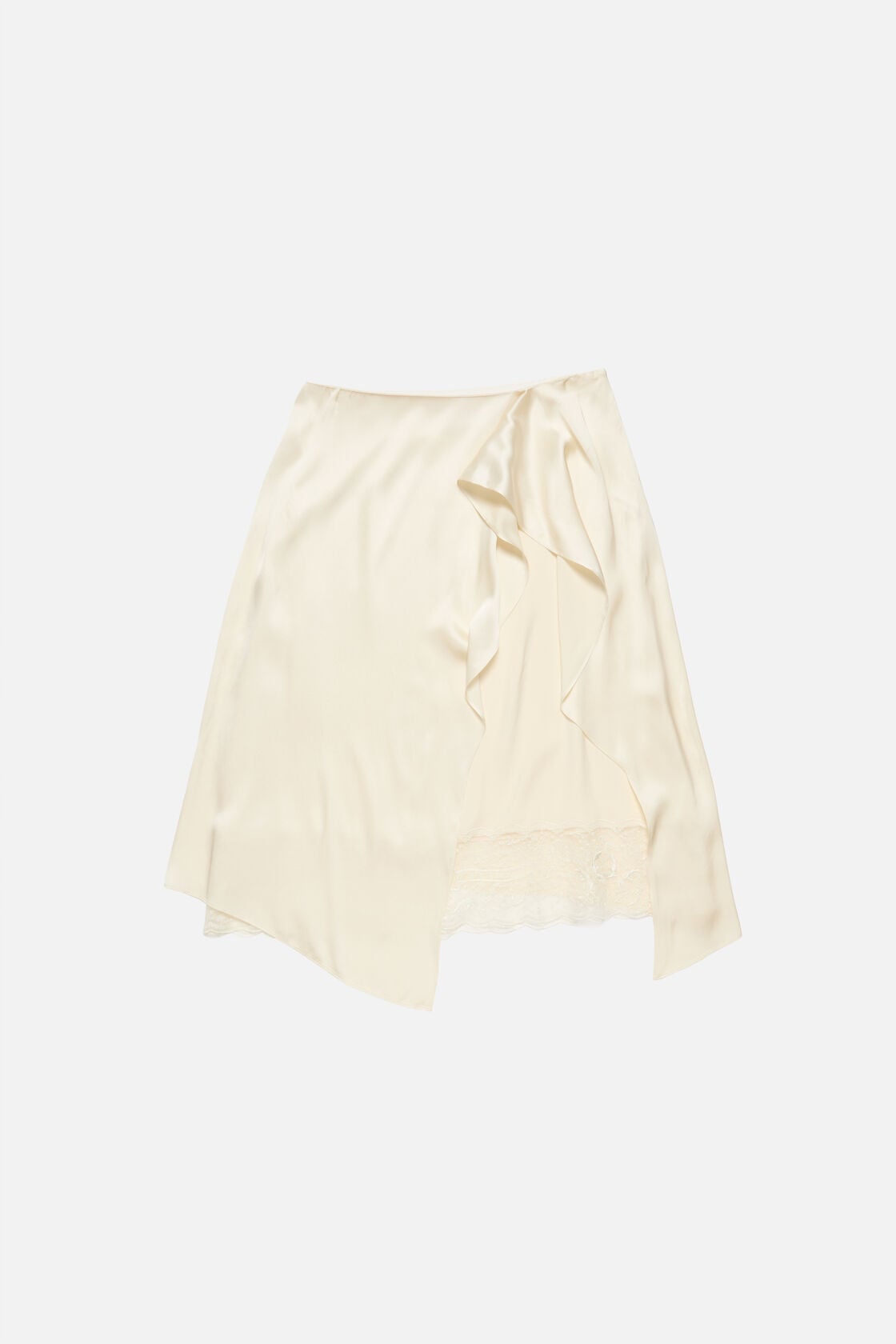 Acne Studios Layered satin skirt - Cream white