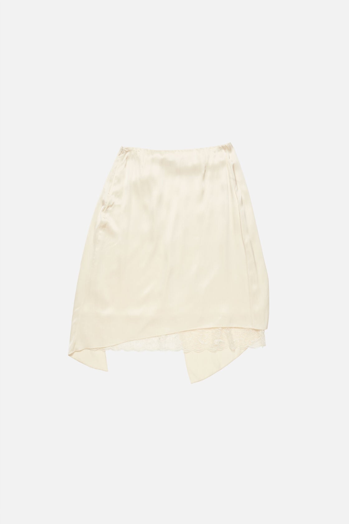 Acne Studios Layered satin skirt - Cream white
