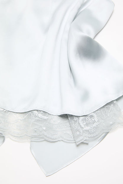 Acne Studios Ruffled satin skirt - Ice blue
