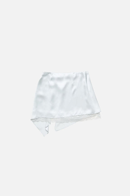 Acne Studios Ruffled satin skirt - Ice blue