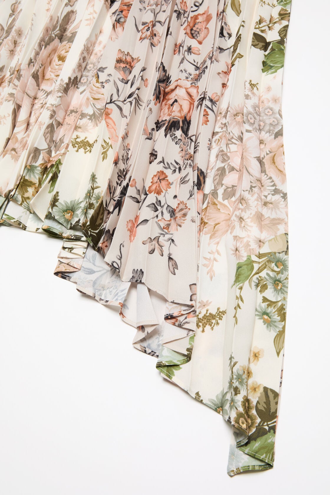 Acne Studios Pleated midi skirt - Beige/white