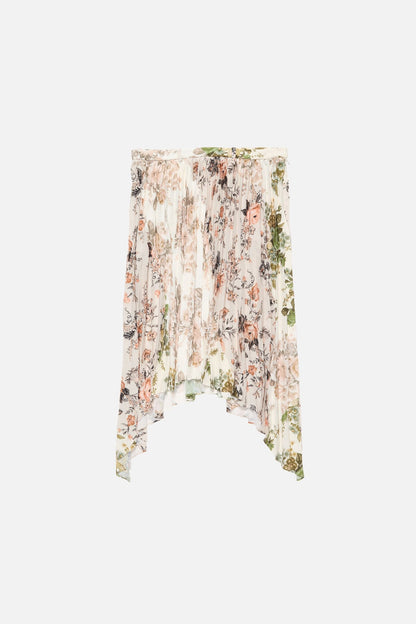 Acne Studios Pleated midi skirt - Beige/white