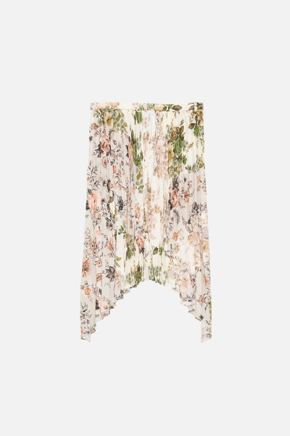 Acne Studios Pleated midi skirt - Beige/white