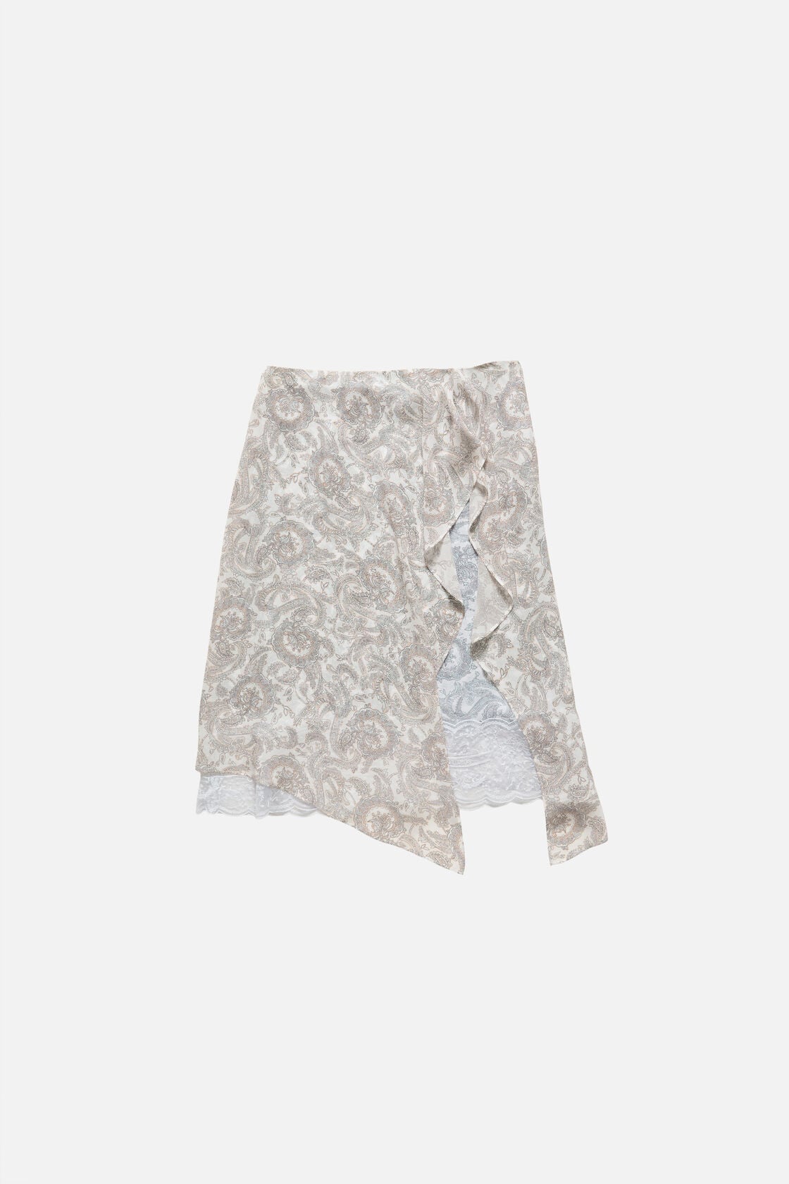 Acne Studios Silk paisley skirt - Light beige