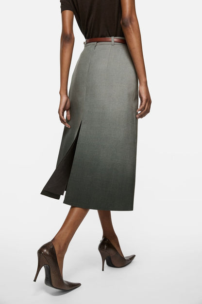 Acne Studios Printed wool skirt - Black/white