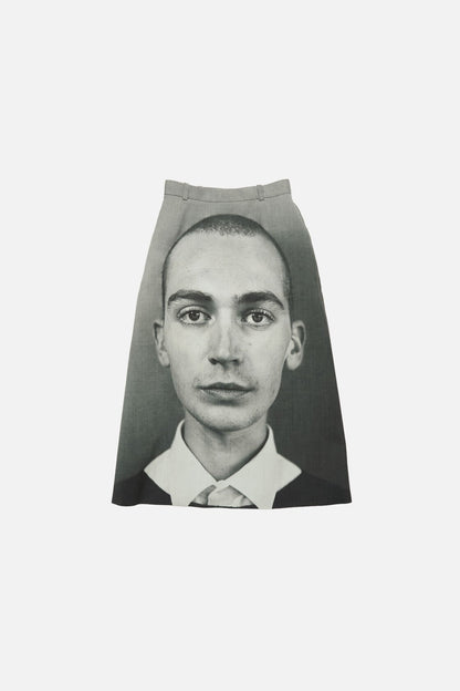 Acne Studios Printed wool skirt - Black/white