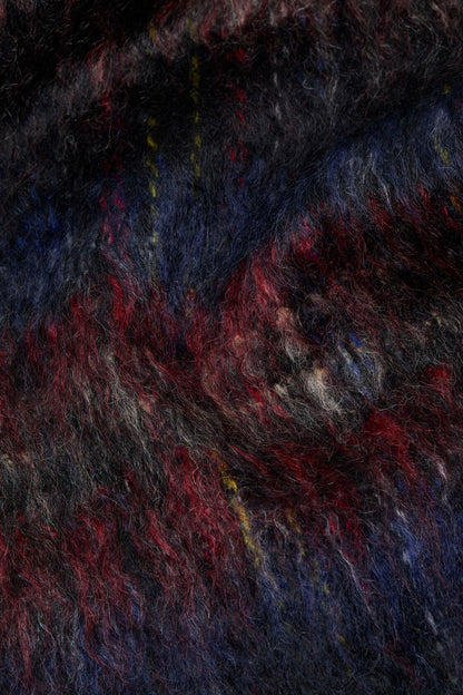 Acne Studios Fringed mohair scarf - Black/red