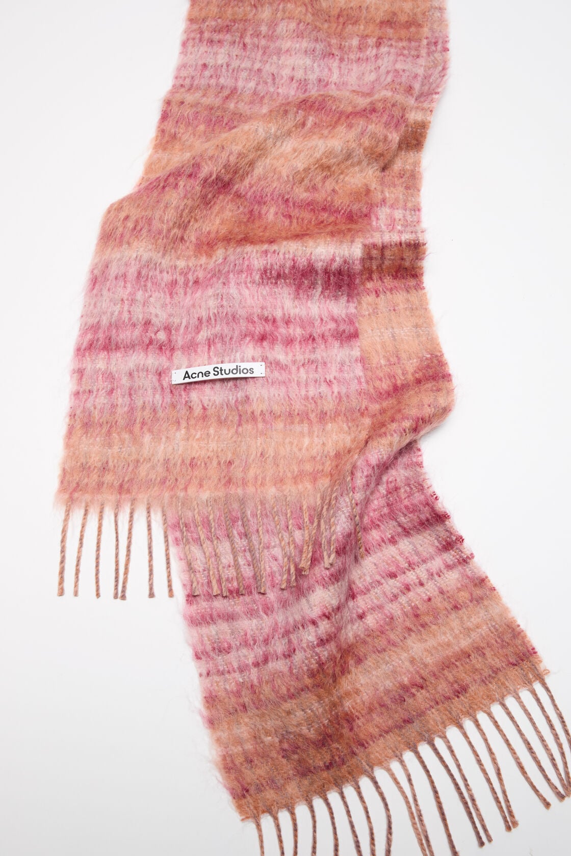 Acne Studios Fringed mohair scarf - Pink/Fuchsia