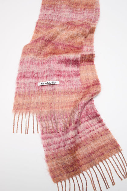 Acne Studios Fringed mohair scarf - Pink/Fuchsia