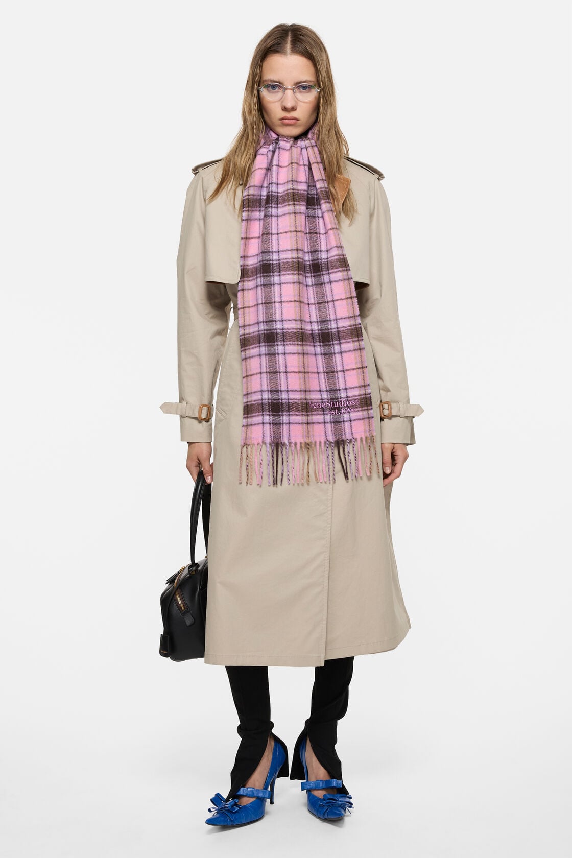 Acne Studios Cashmere scarf - Pink/black