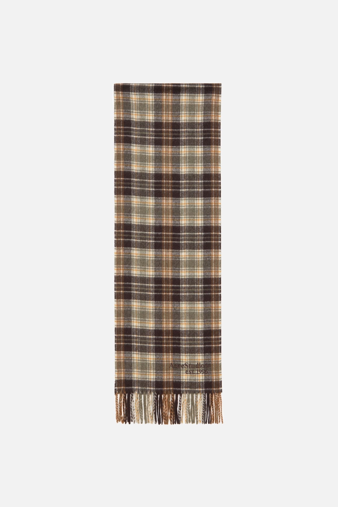 Acne Studios Cashmere scarf - Dark brown/khaki green