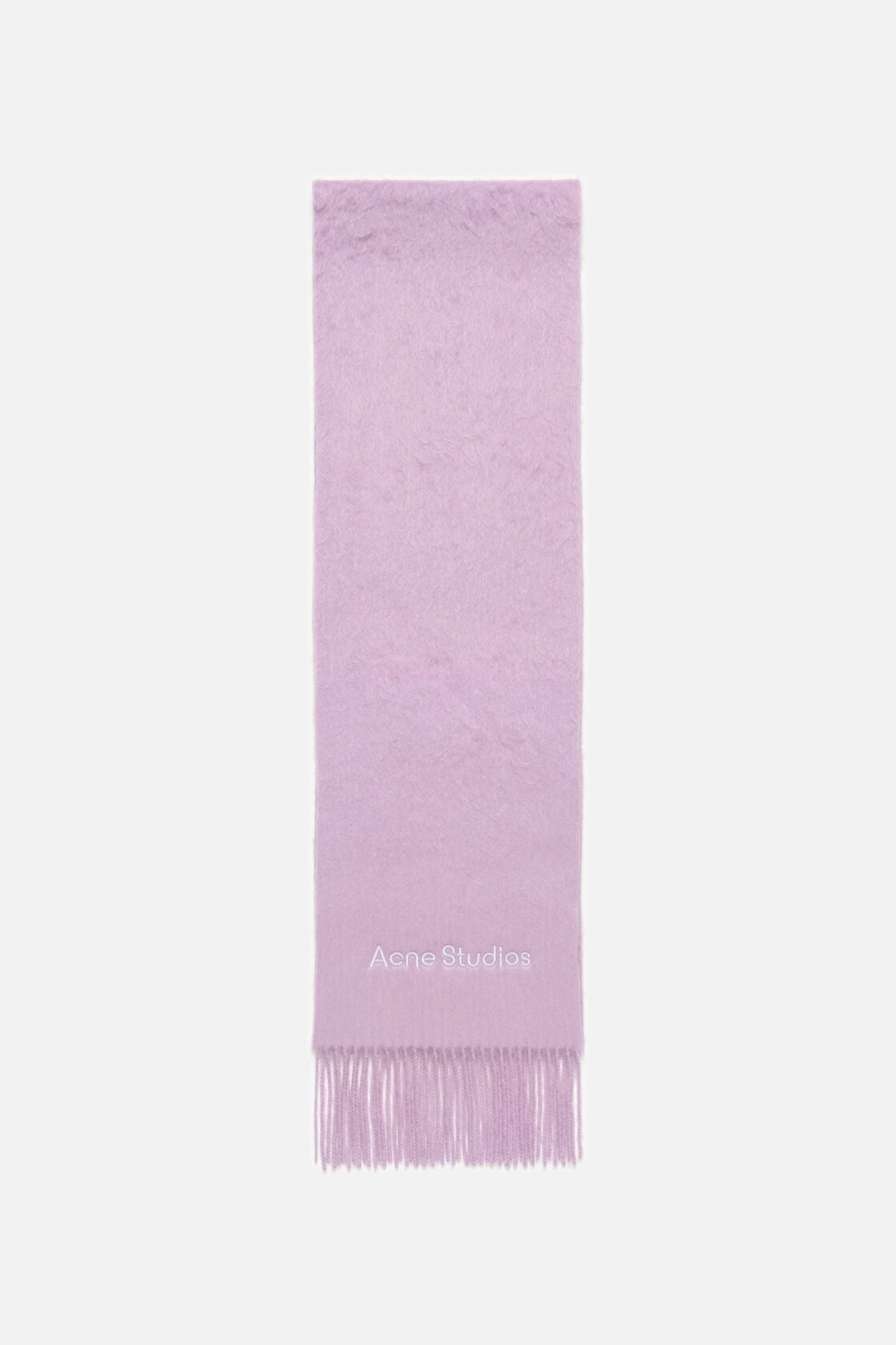 Acne Studios Long-Hair Alpaca-Wool Scarf - Light pink