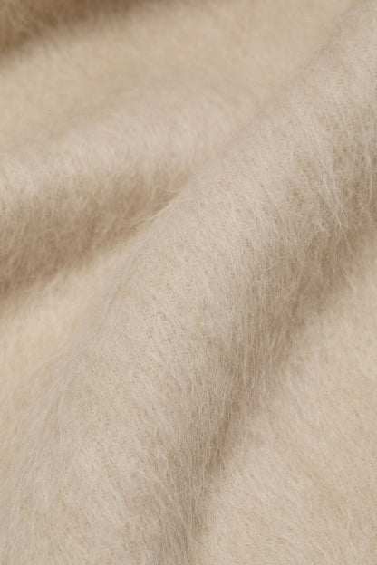 Acne Studios Alpaca wool logo scarf - Oatmeal melange