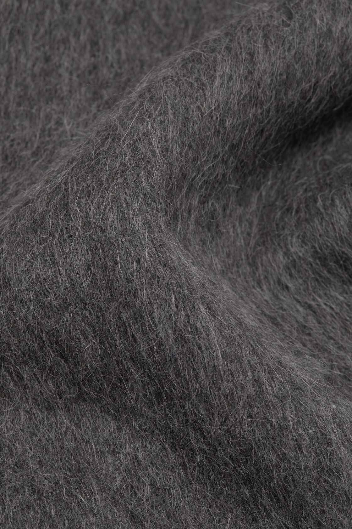 Acne Studios Alpaca wool logo scarf - Grey Melange