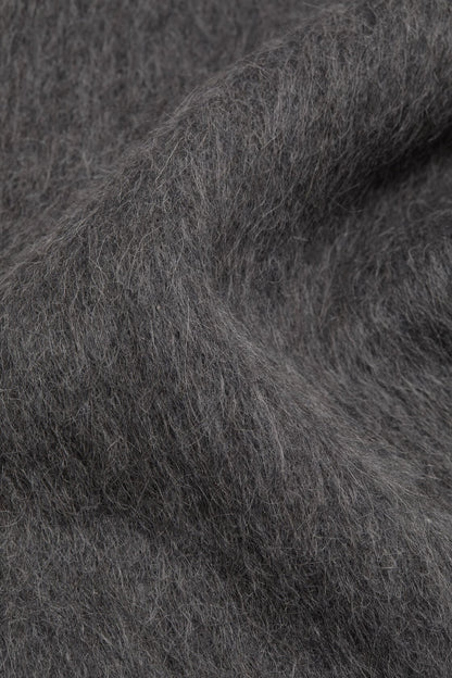 Acne Studios Alpaca wool logo scarf - Grey Melange