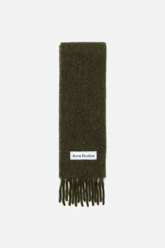 Acne Studios Skinny mohair scarf - Forest green