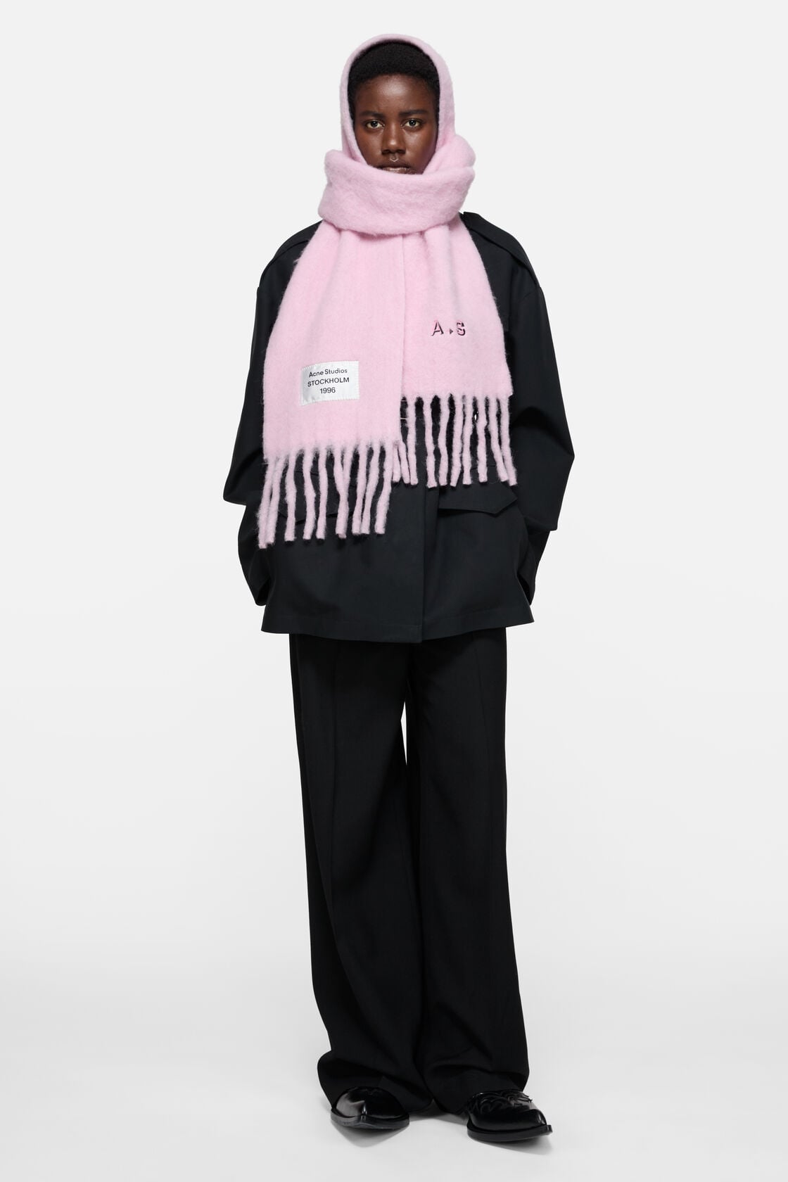 Acne Studios Bicolour Alpaca Scarf - Pink/lilac