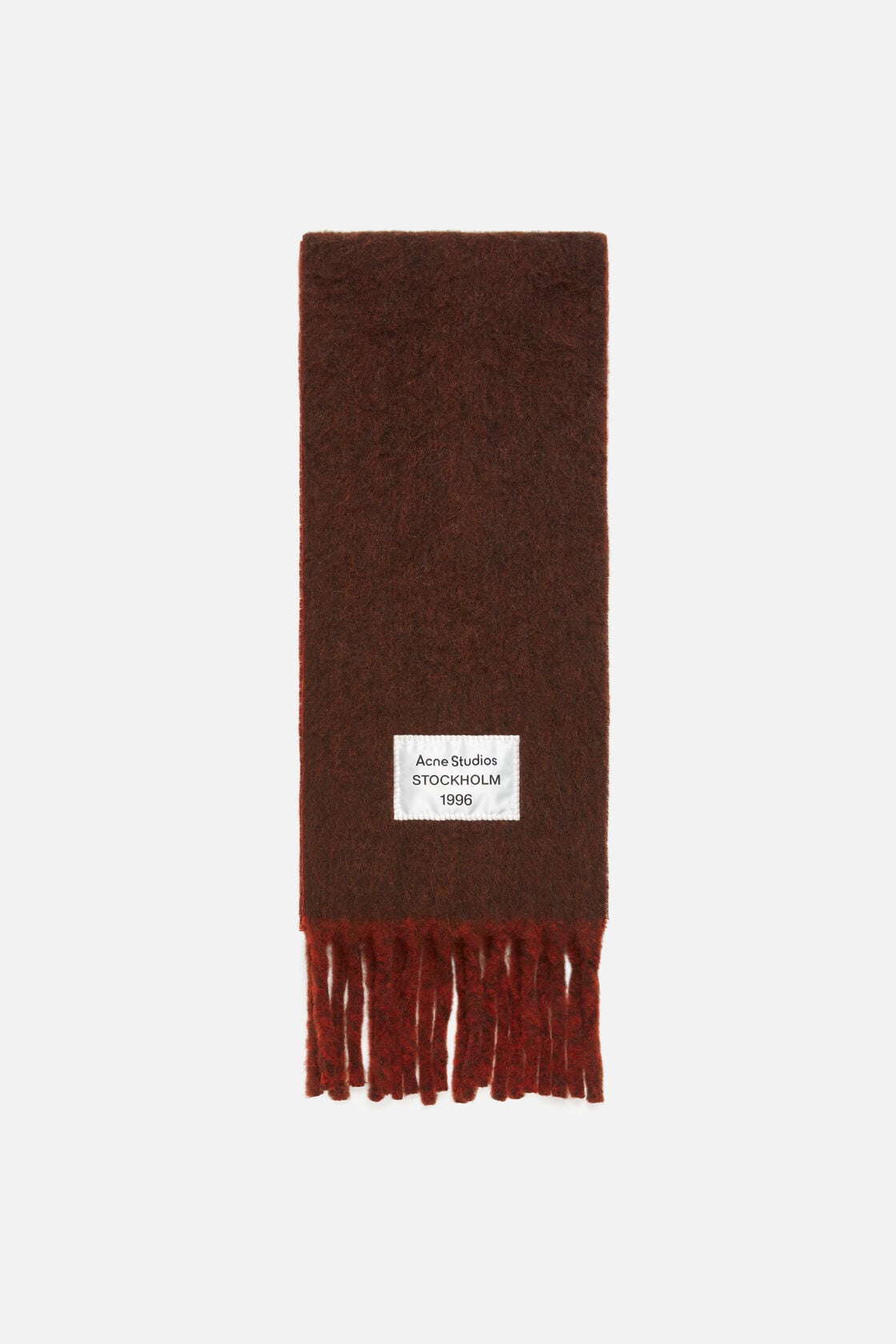 Acne Studios Bicolour Alpaca Scarf - Dark brown/brown