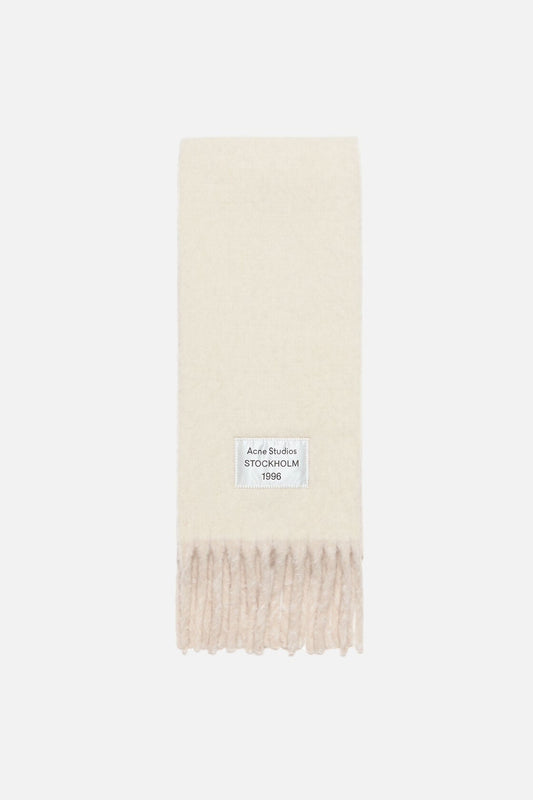 Acne Studios Bicolour Alpaca Scarf - White/beige