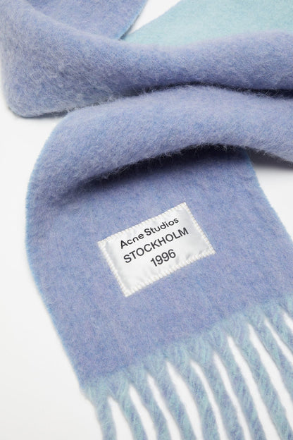 Acne Studios Bicolour Alpaca Scarf - Blue/light blue