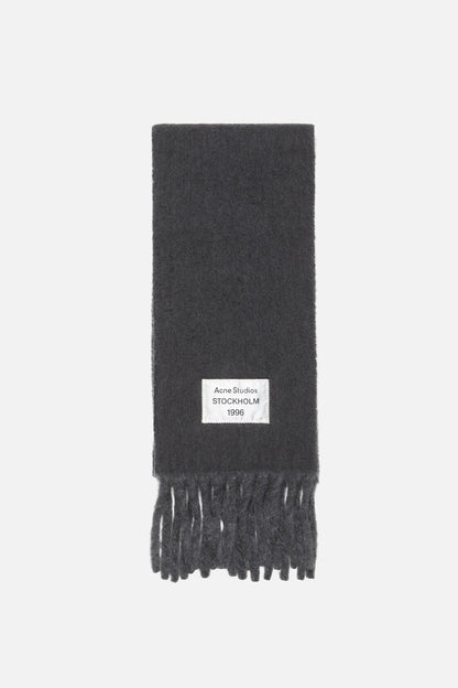 Acne Studios Bicolour Alpaca Scarf - Anthracite/grey