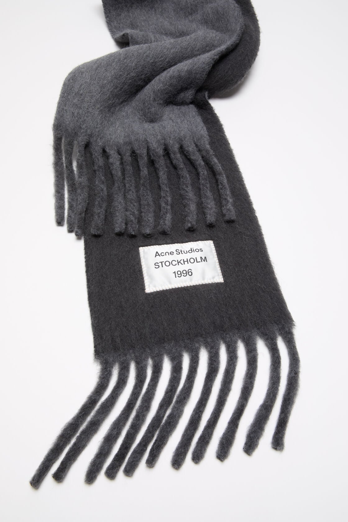 Acne Studios Bicolour Alpaca Scarf - Anthracite/grey