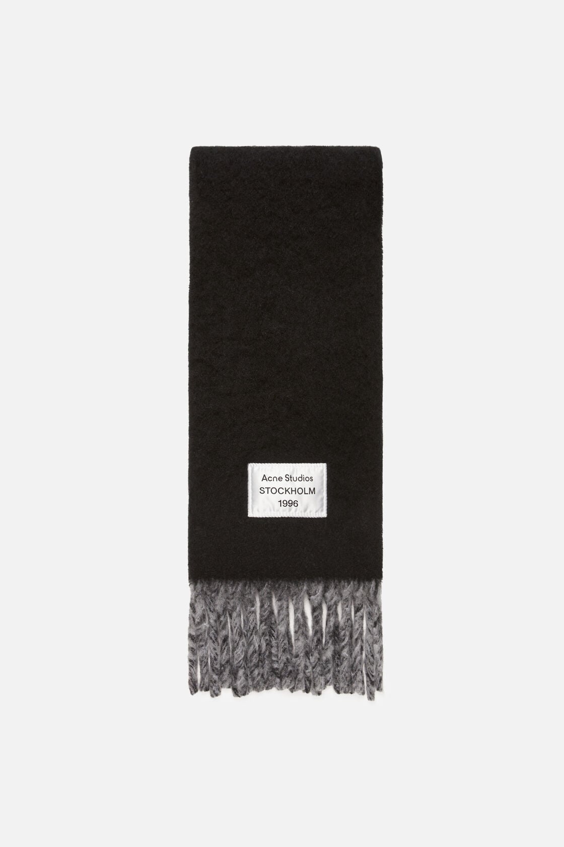 Acne Studios Bicolour Alpaca Scarf - Black/grey