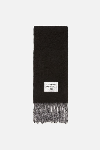 Acne Studios Bicolour Alpaca Scarf - Black/grey