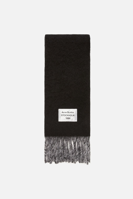 Acne Studios Bicolour Alpaca Scarf - Black/grey