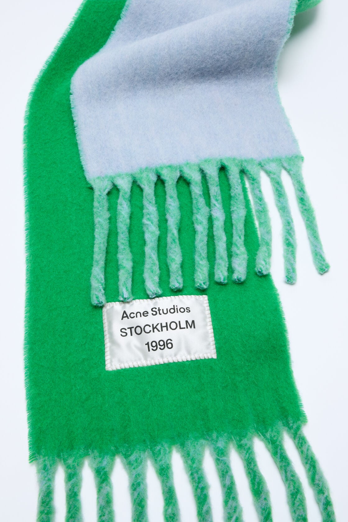 Acne Studios Bicolour Alpaca Scarf - Green/light blue