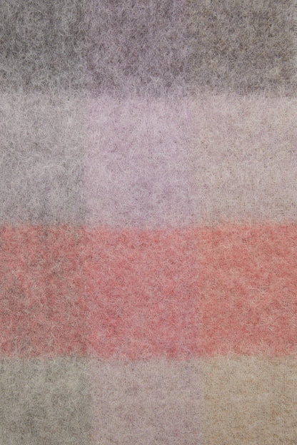 Acne Studios Mohair checked scarf - Fuchsia/lilac/pink