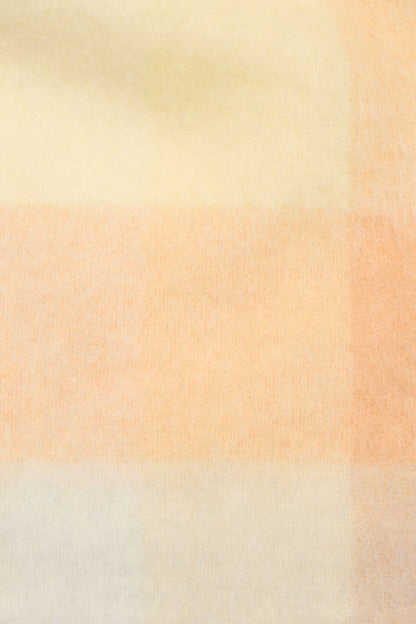 Acne Studios Mohair checked scarf - Peach/White/Beige