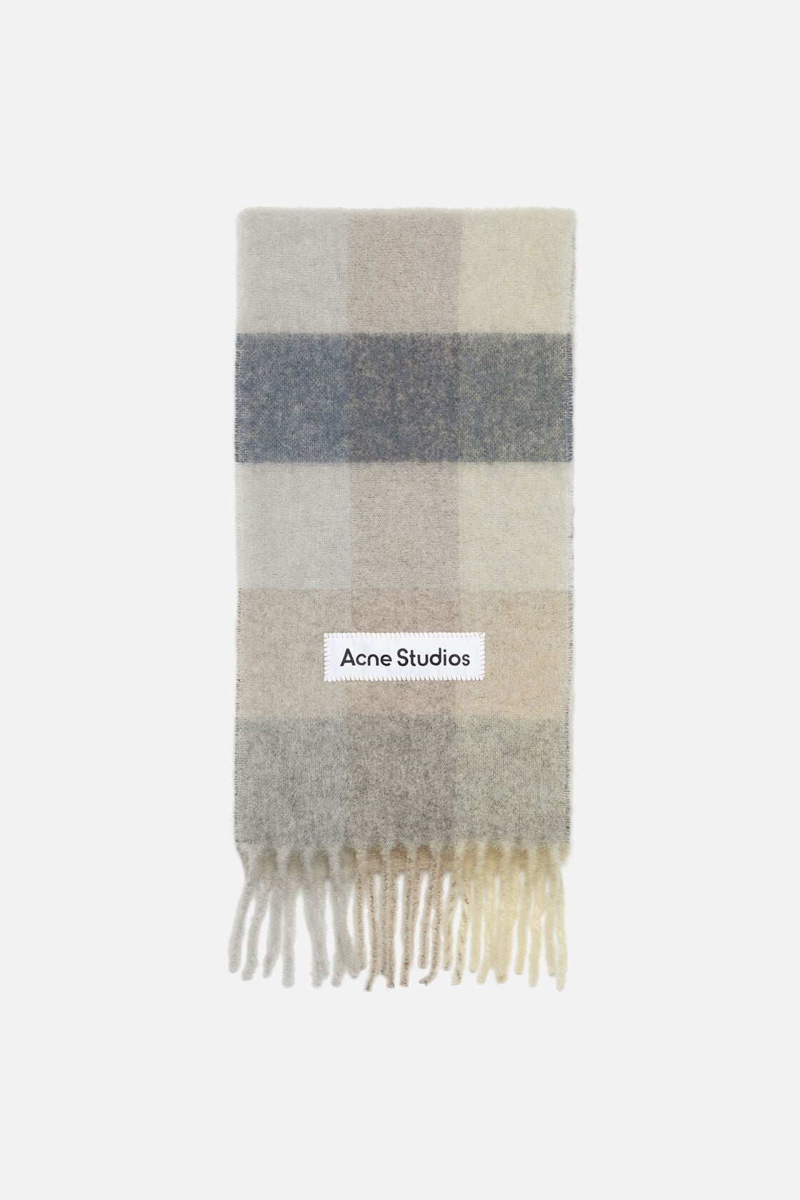 Acne Studios Mohair checked scarf - Vanilla/beige/lavender